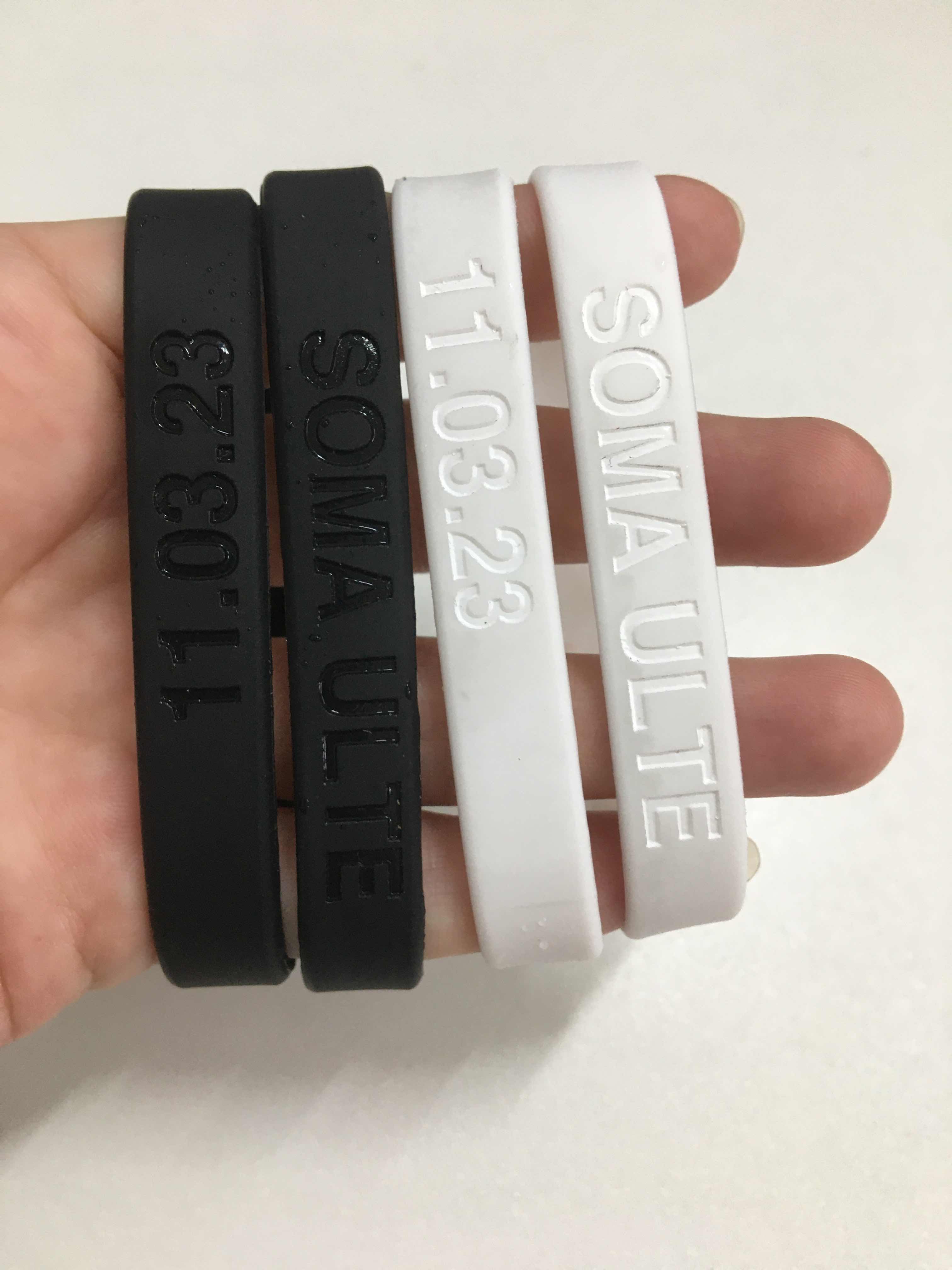 2 Inch Debossed Silicone Wristband 1