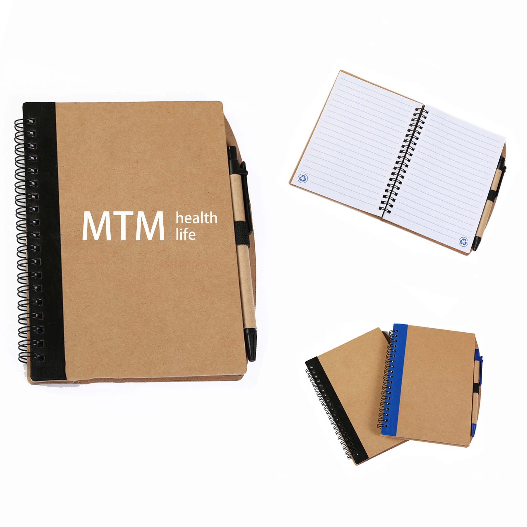 70-Page Kraft Paper Notebook with Pen 2