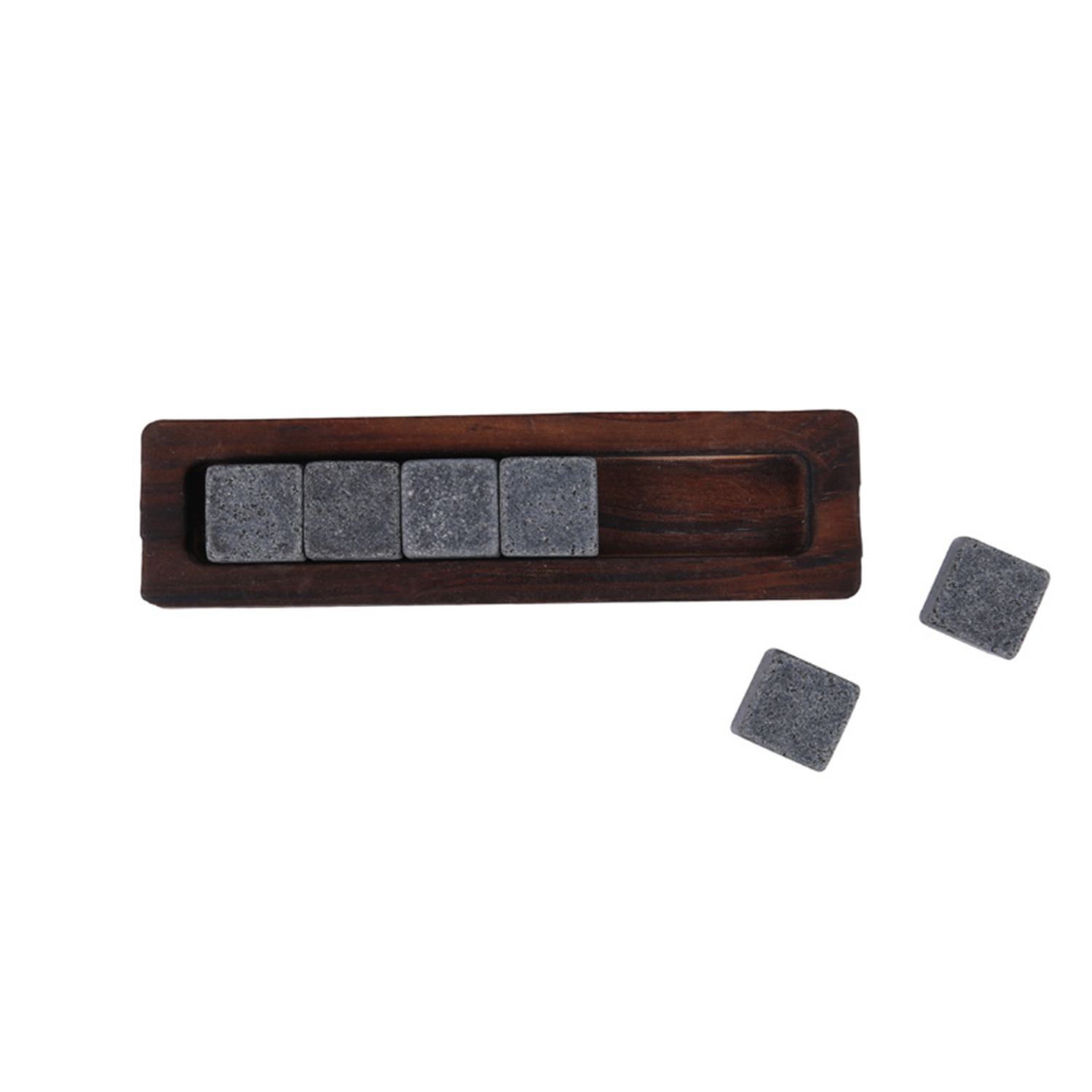 Custom Wooden Box Granite Ice Cubes Stones 4