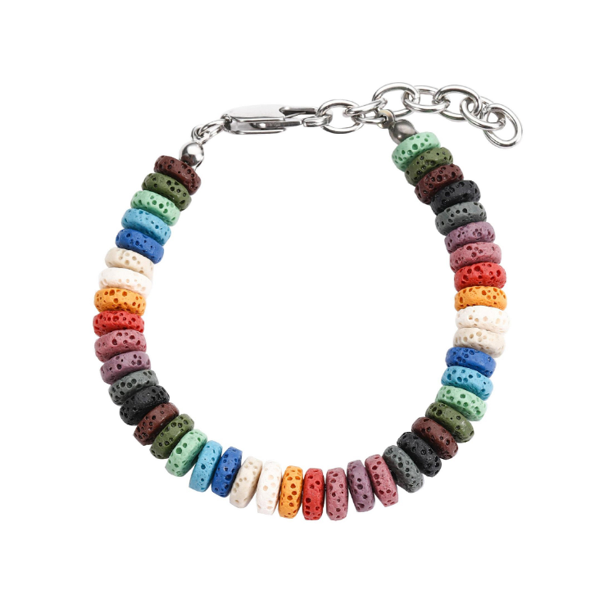 Vibrant Colorful Volcanic Stone Bracelet 4