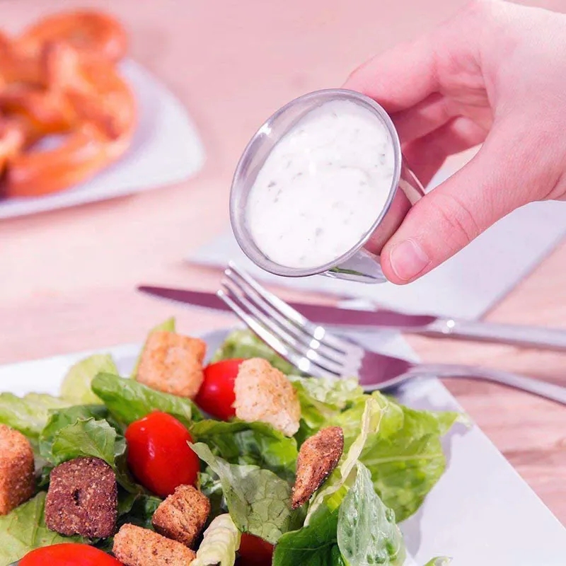 2.5 oz Stainless Steel Dipping Sauce Cup 1