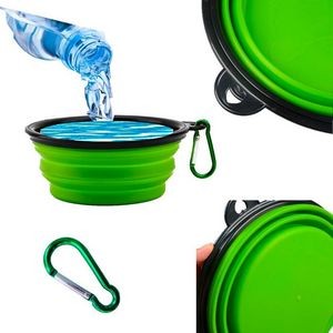 Silicone Dog Bowls With Carabiner Clip 2