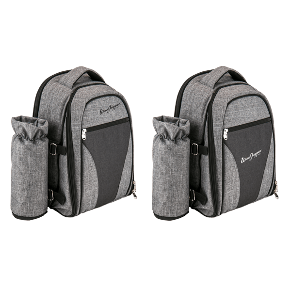 Wine & Picnic Cooler Backpack for Four + Fleece Blanket 3