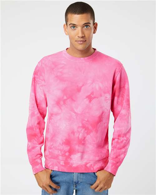 Unisex Midweight Tie-Dyed Crewneck Sweatshirt - PRM3500TD 8