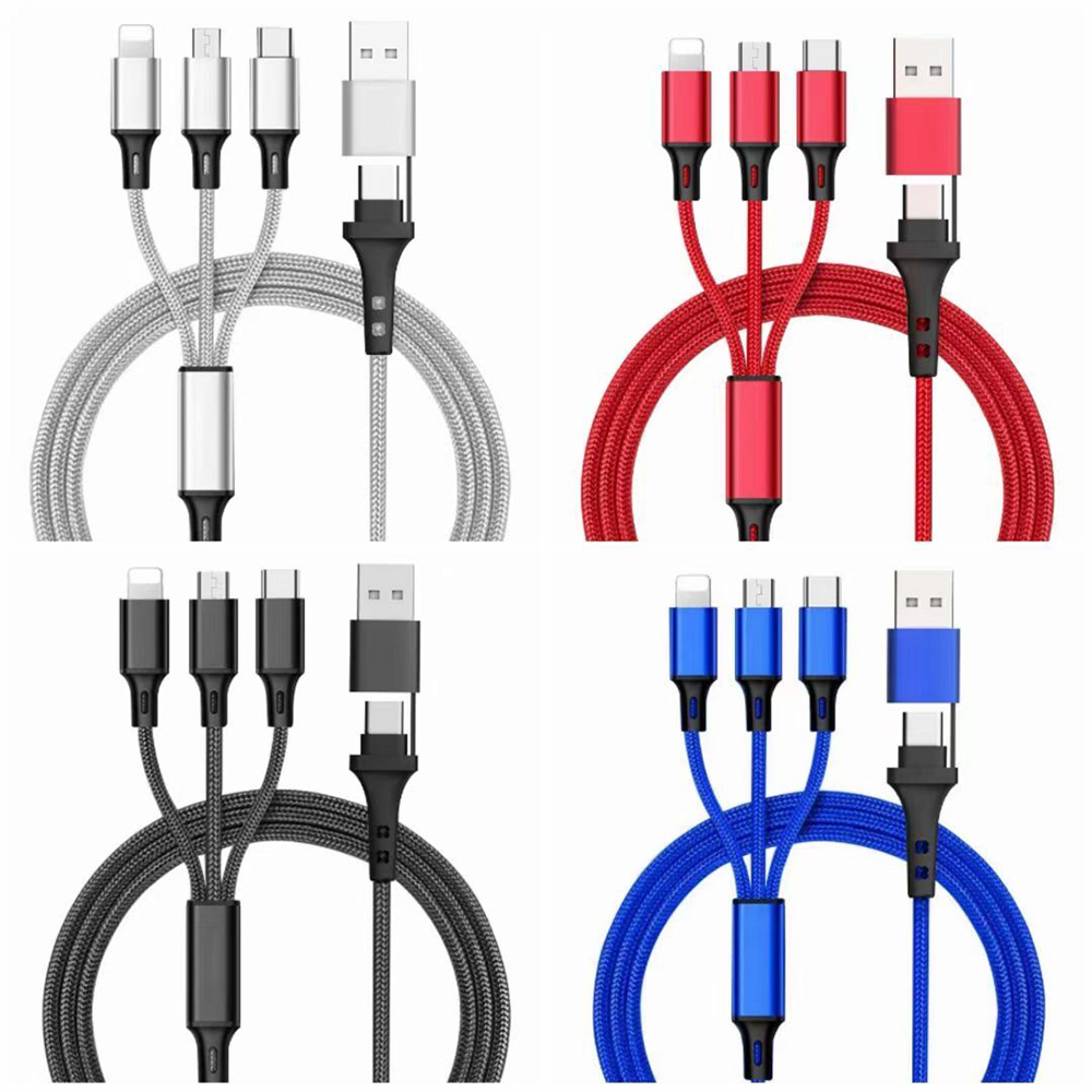 TriCharge Pro 3-in-1 Braided Fast Cable 6