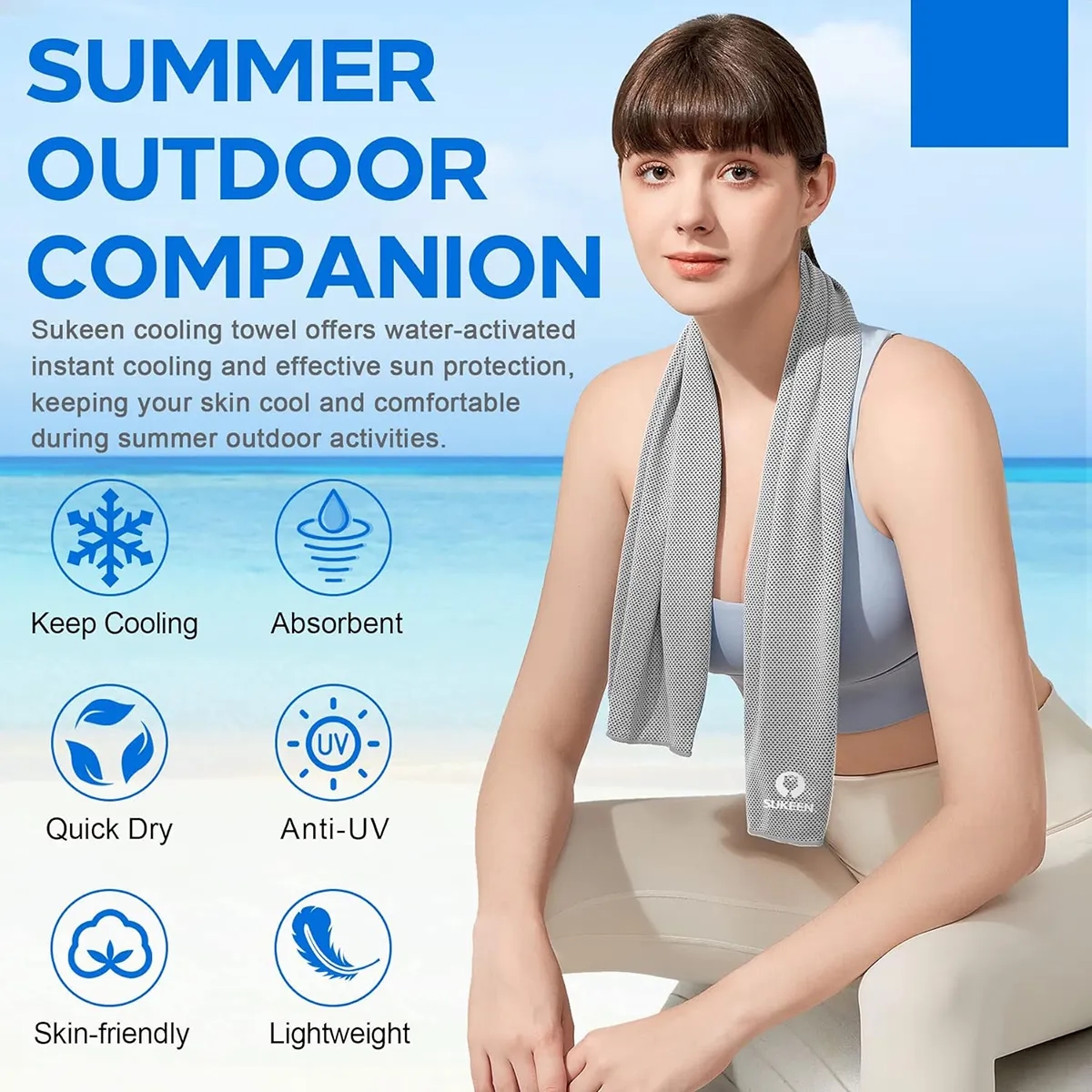Breathable Chilly Towel with carry bottle 6