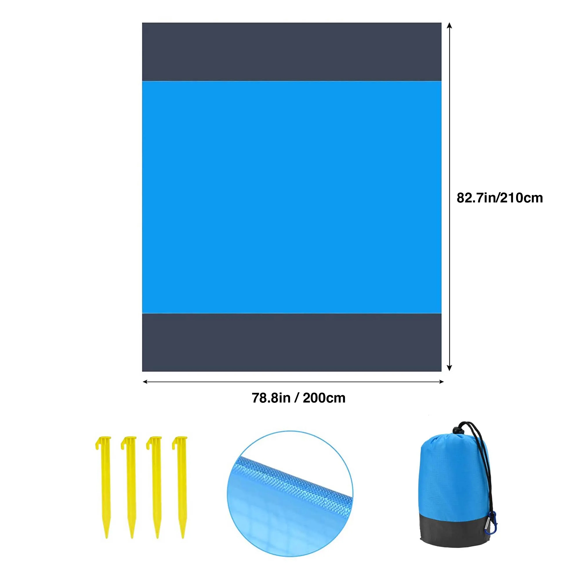 Waterproof Beach Blanket Portable Picnic Mat 2