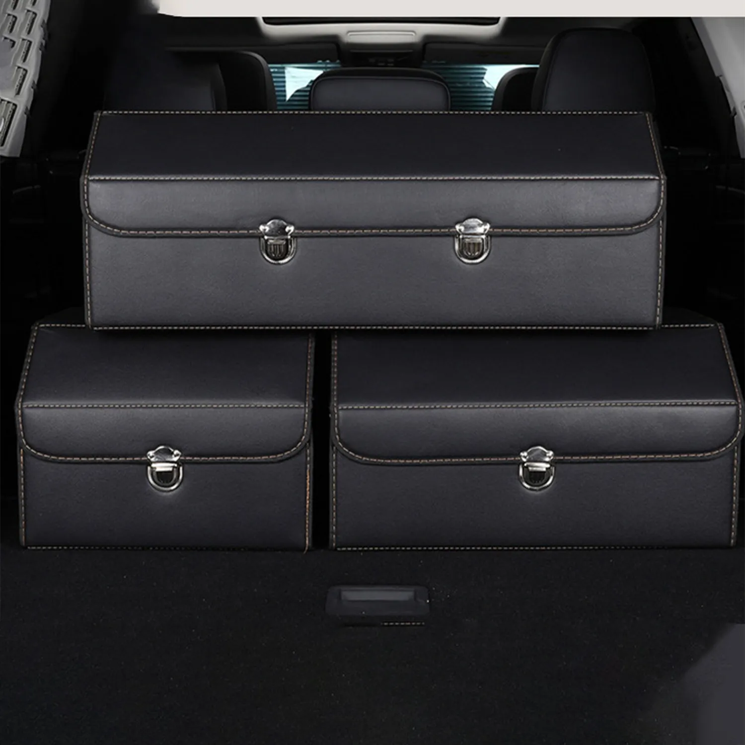 Vehicle Leather Storage Box 2