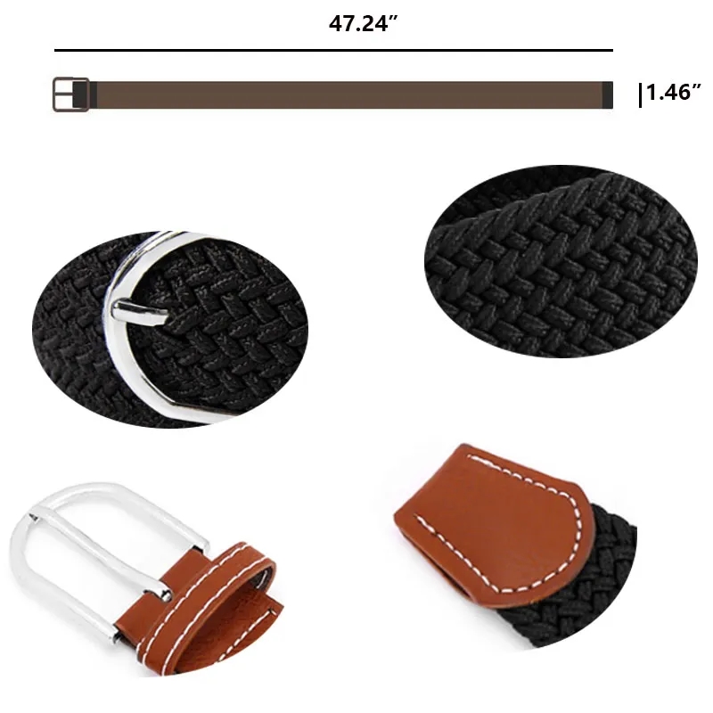 Woven Stretch Braided Belt 1