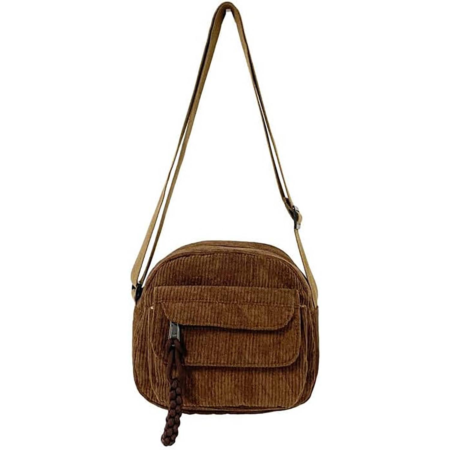 Simple solid color striped bag 2