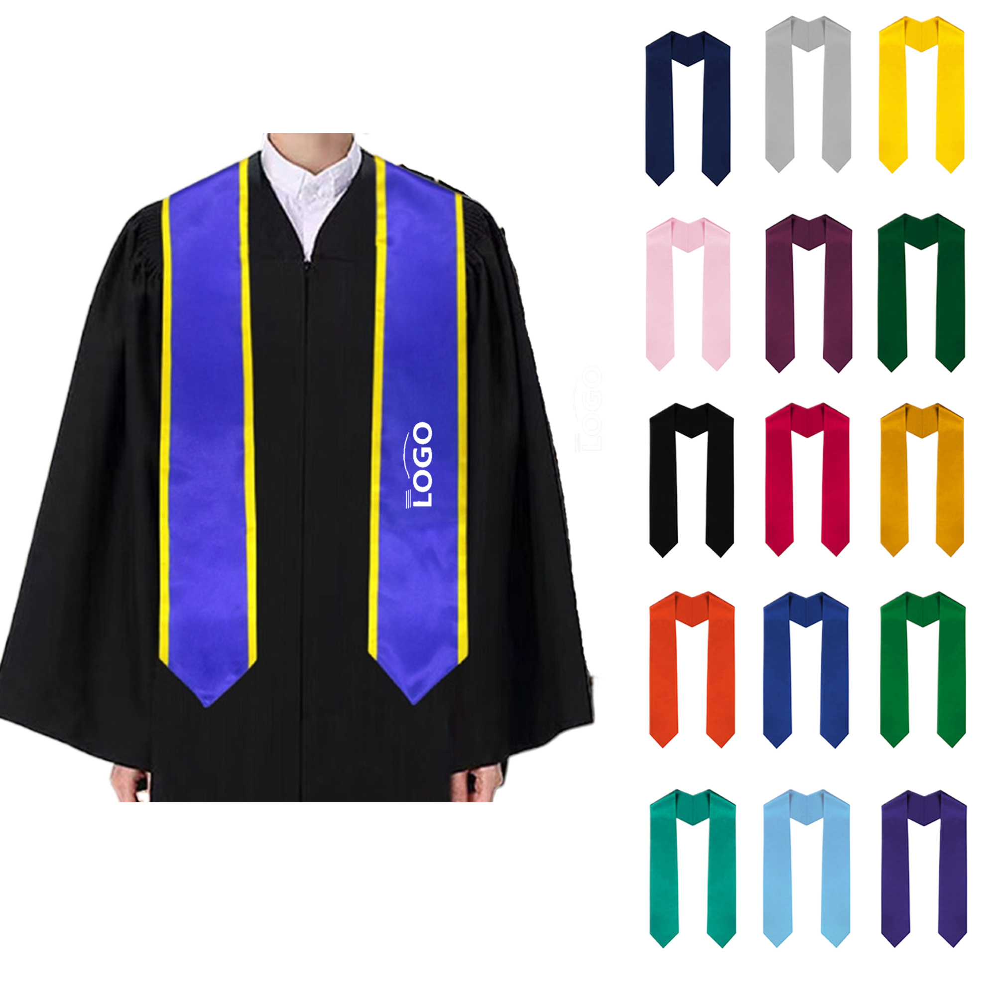 Graduation Digital Printed Shoulder Sash Stole 13