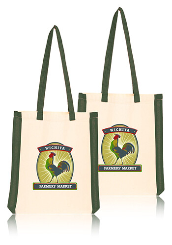 Side Stripes Cotton Tote Bags