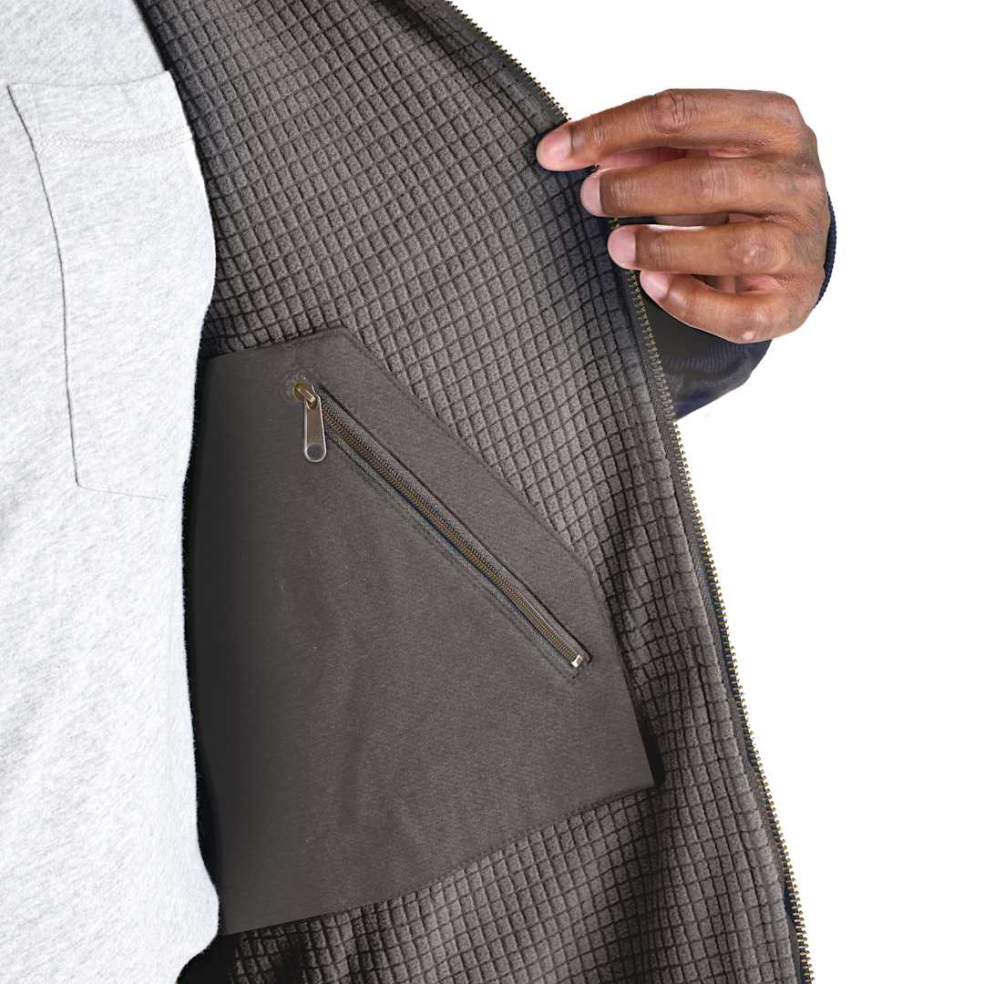 Berne Heritage Grid Fleece-Lined Zip Sweatshirt - Men's 66