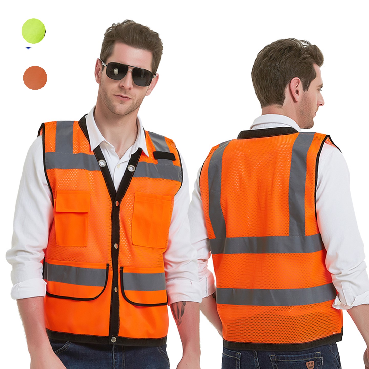Mesh Multi-Pockets Reflective Safety Vest 5