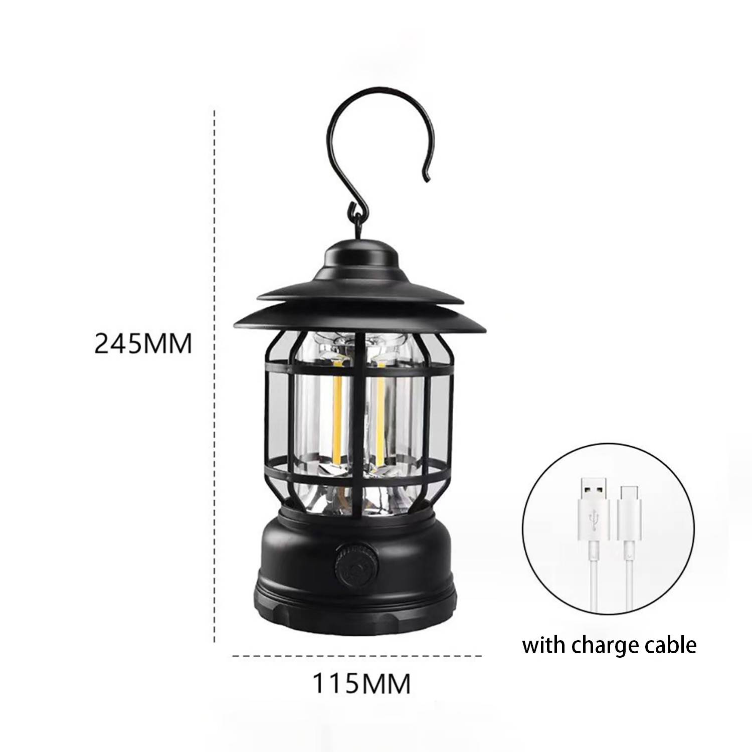 Rechargeable Camping Light with Hand-Cranked 1