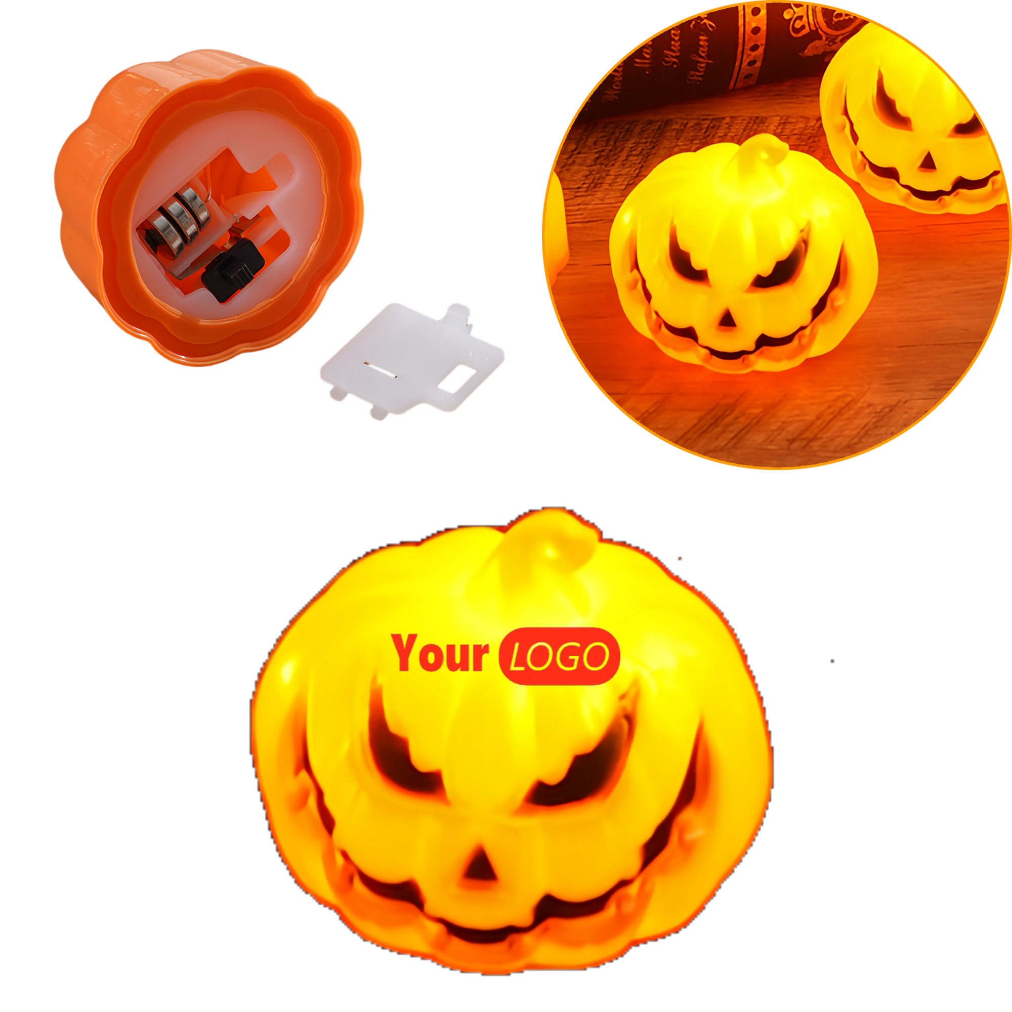 Halloween Pumpkin Ghost Face Electronic Candle 2
