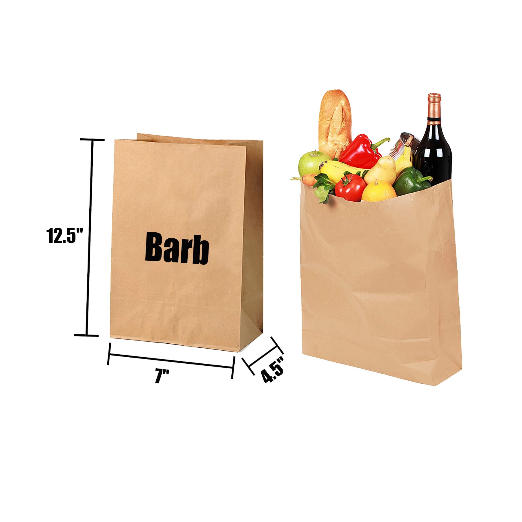 Thickened Oil-proof Natural Kraft Paper Sack 2