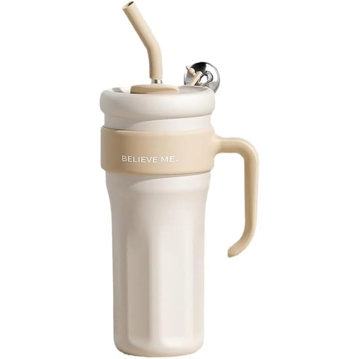 42oz Reusable Stainless Steel Straw Handle Tumbler 4