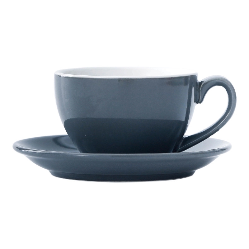 7.4 Oz Ceramic Coffee Cup with Saucer 14