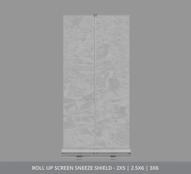 Roll Up Screen Sneeze Shield (2ft x 5ft) 3