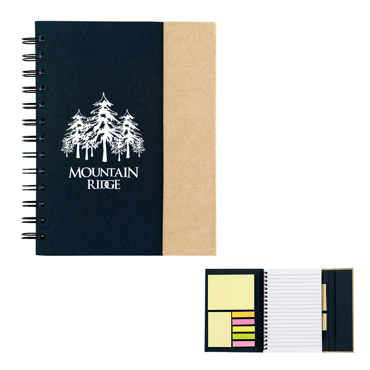 Spiral Notebook With Sticky Notes And Flags 2