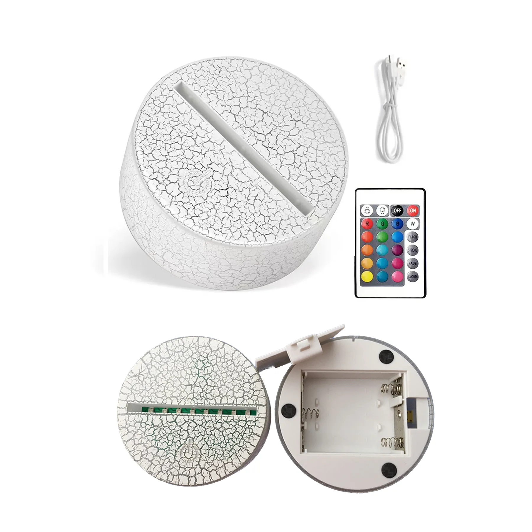 3D Night LED Lamp Base 16 Color 4
