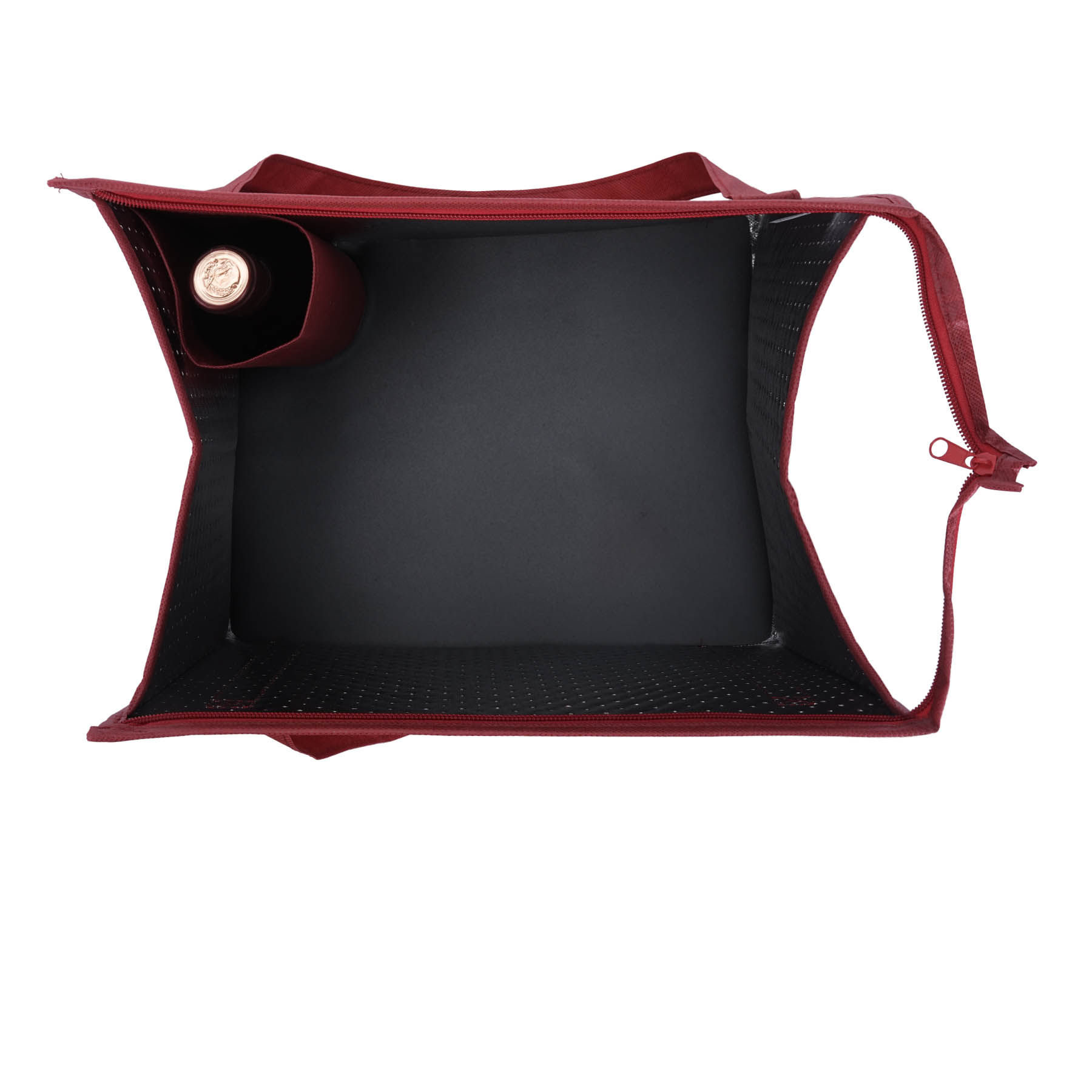 Non-Woven Cooler Tote Bag With Front Pocket & Bottle Holder 6