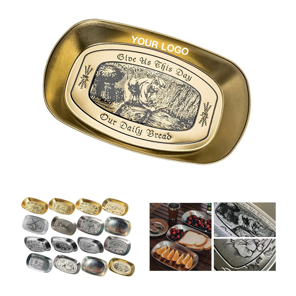 Iron Snack Tray with Rounded Edges 23
