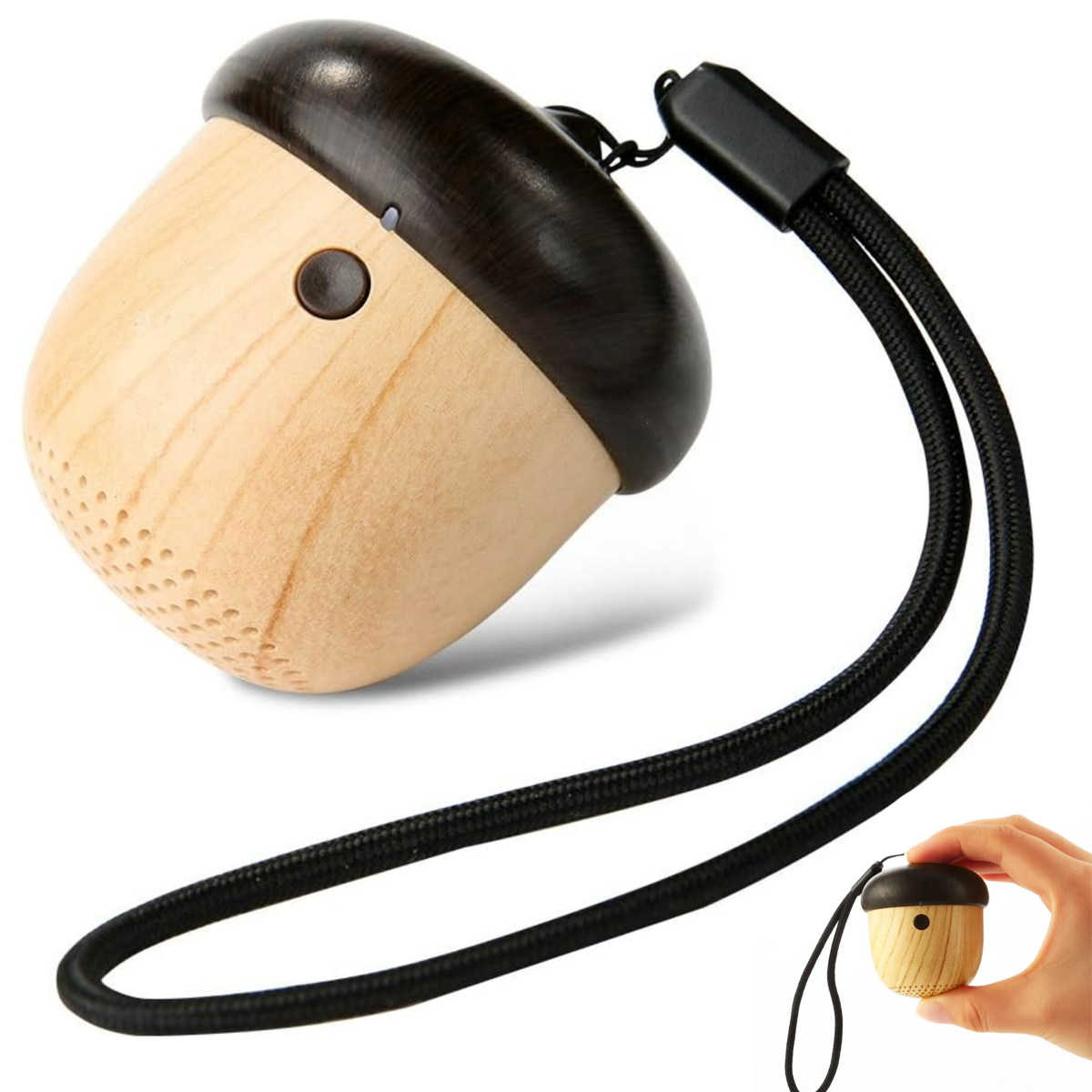 Acorn Shape Portable Bluetooth Mini Speaker with Mic 1