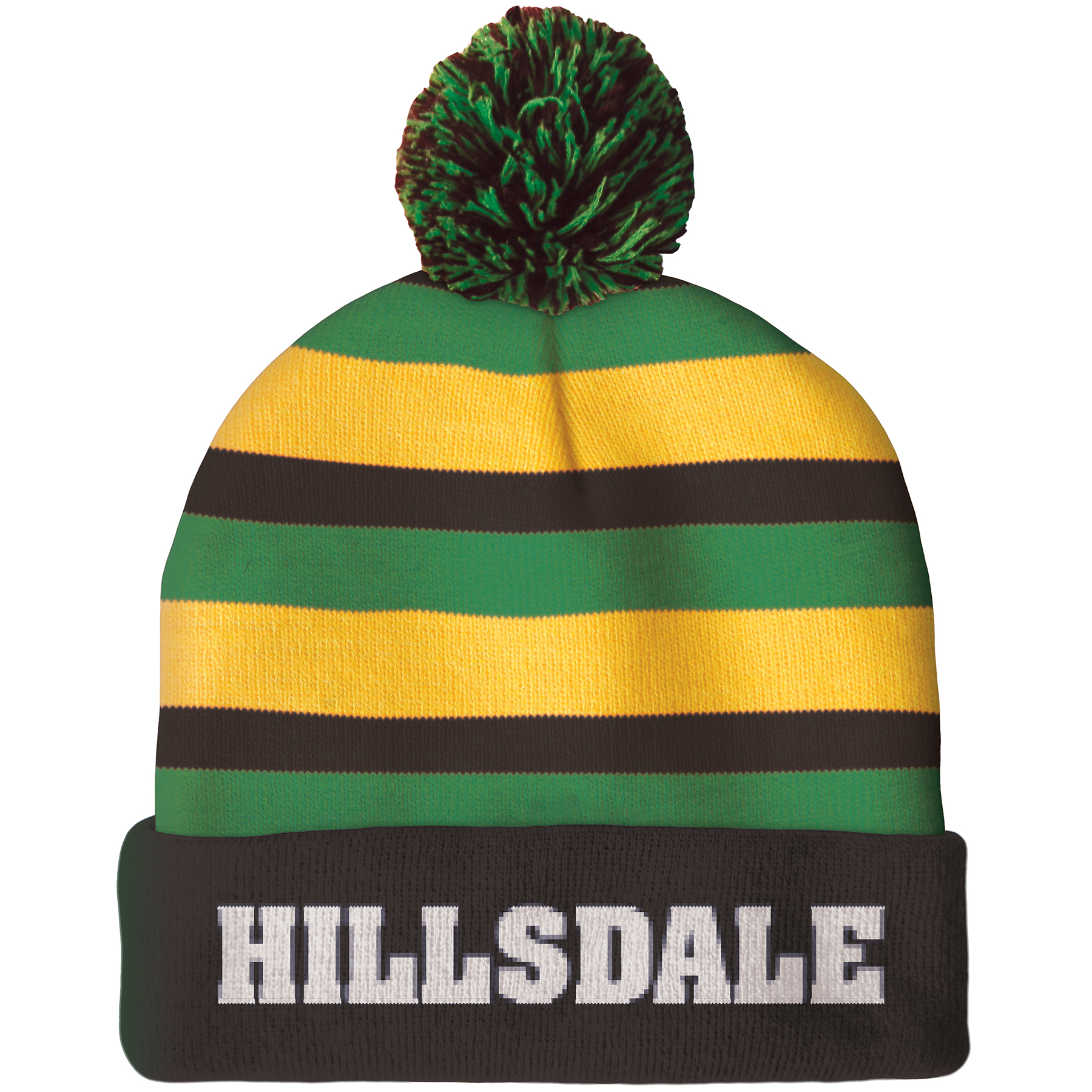 Knit Beanie with Pom and Cuff (No Logo) 3