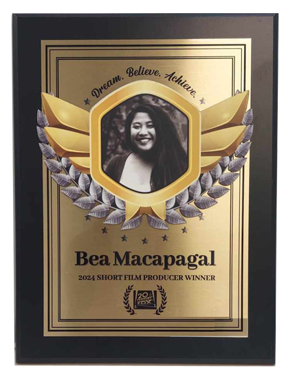 Black Matte Board Varsity Plaque With Custom Logo 2