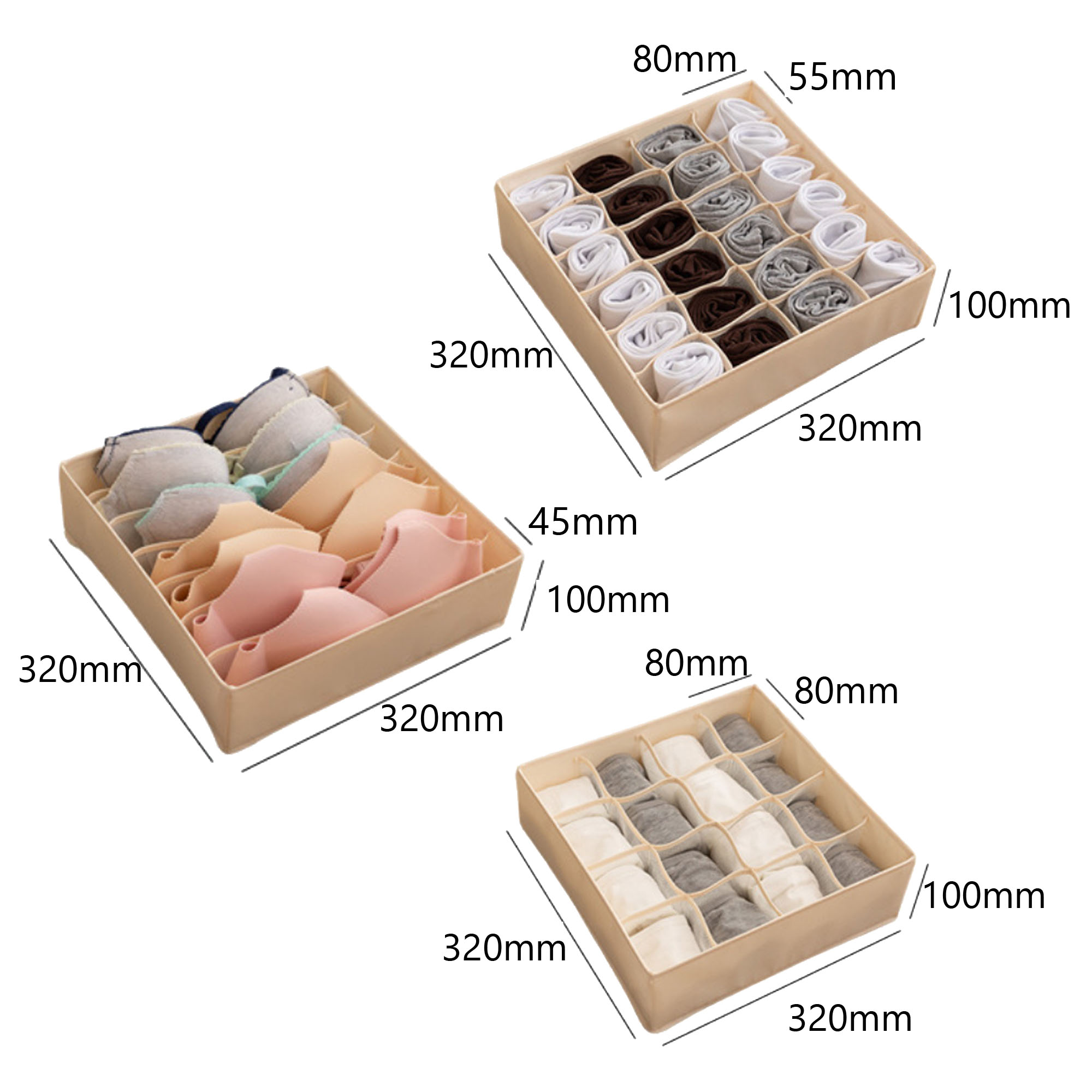 Grid-Shaped Lingerie Storage Box 1