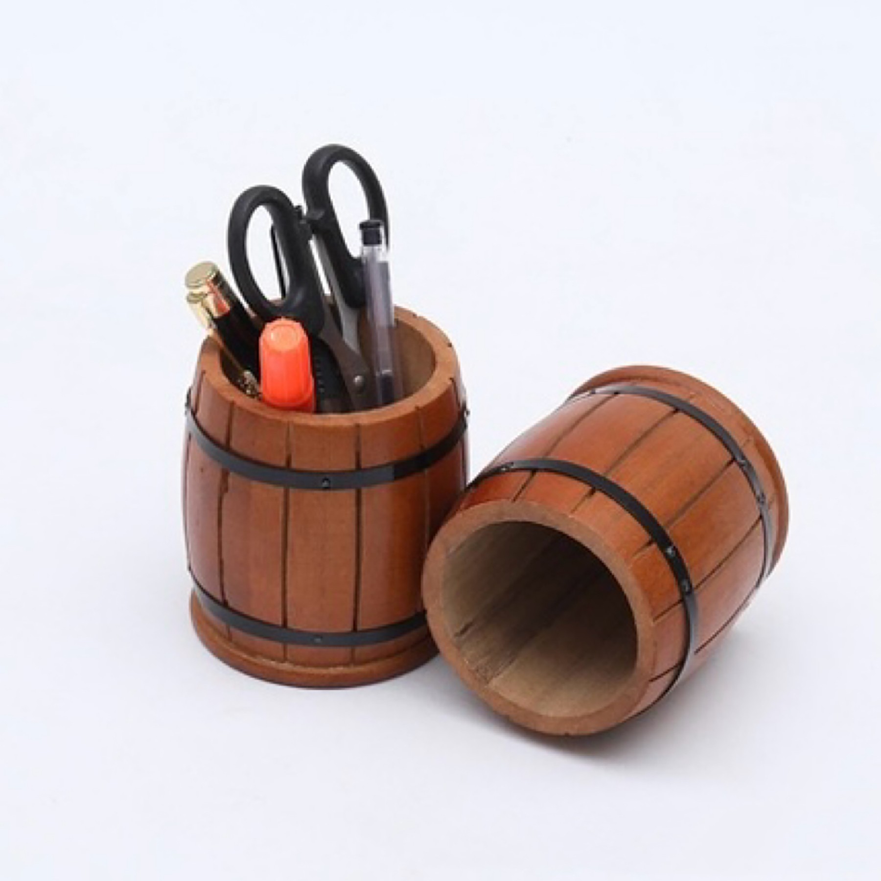 Desktop Natural Wooden Pen Hold Container 4