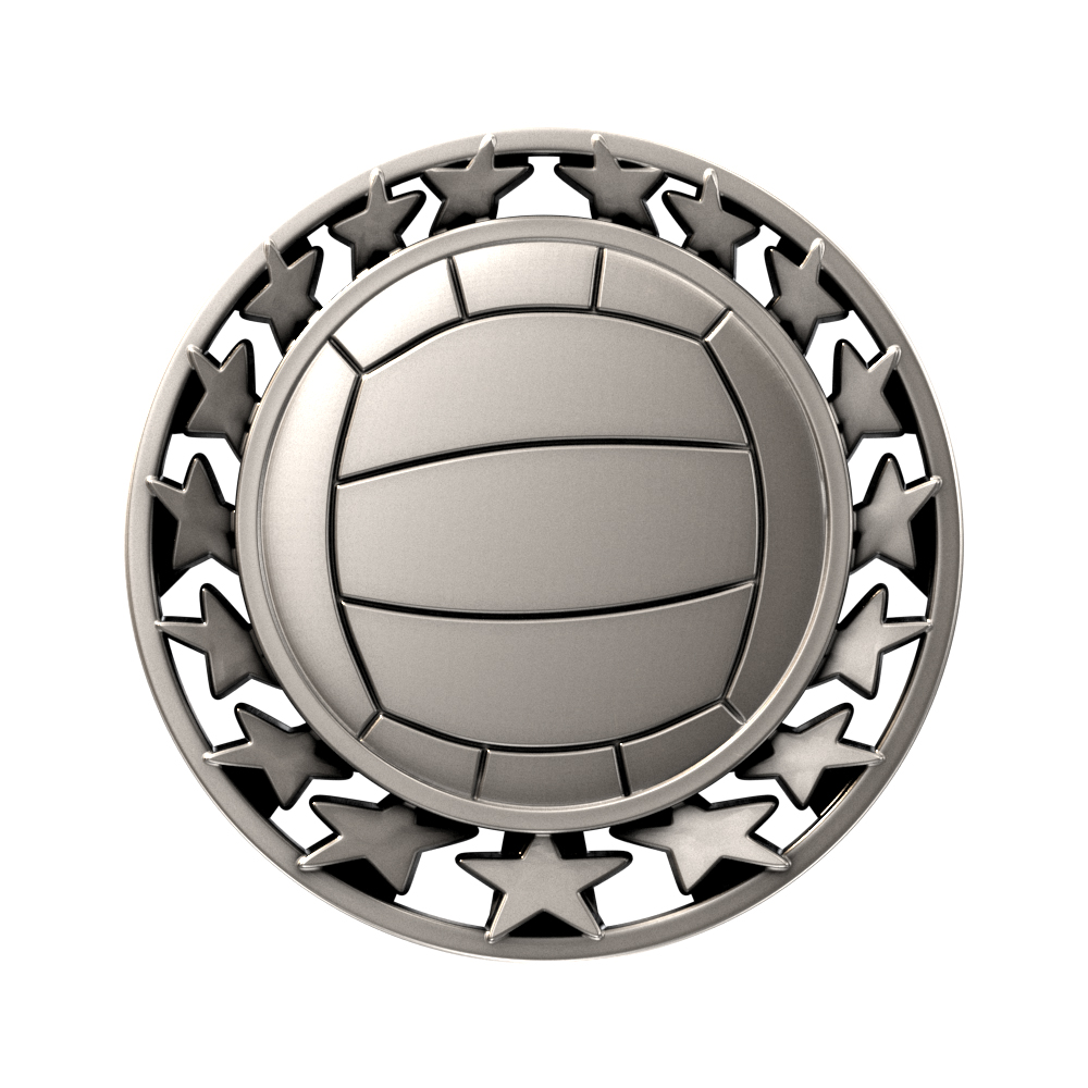 Volleyball Star Medallion (2-1/2") 6