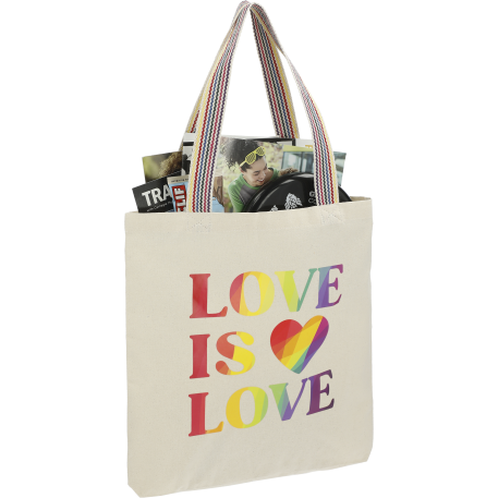 Rainbow Recycled 6oz Cotton Convention Tote 30