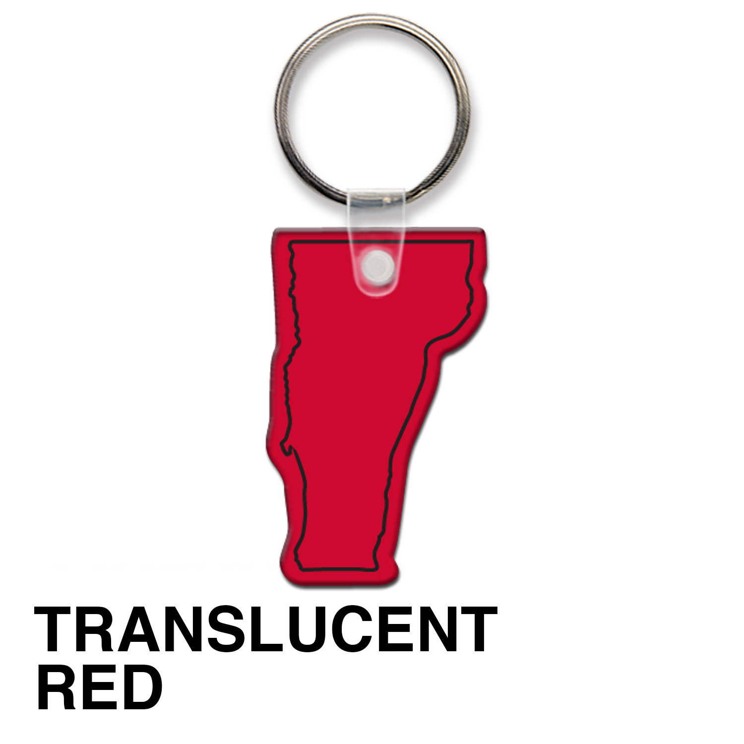 Vermont State Shape Key Tag (Spot Color) 18