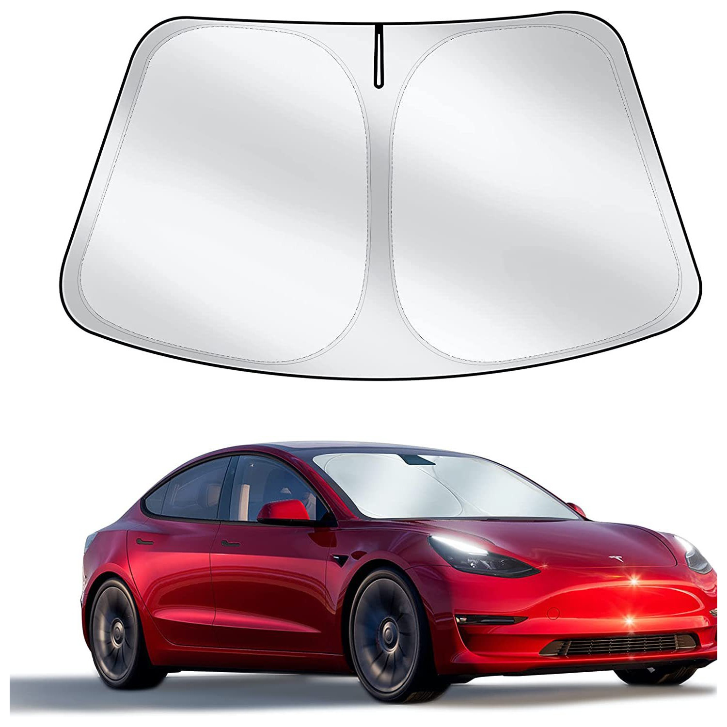 Tesla-Compatible Foldable UV-Blocking Car Sunshade 4