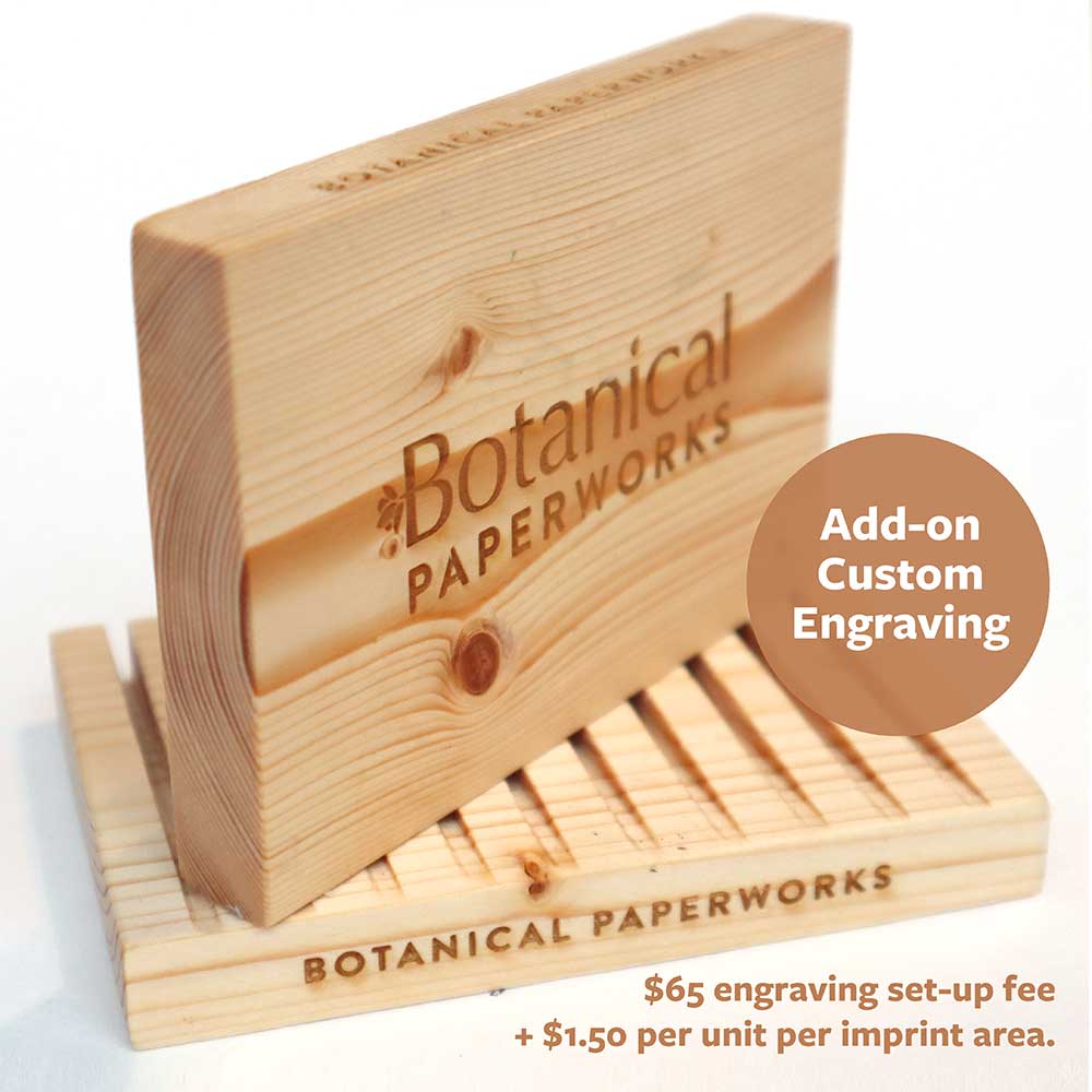 Upcycled Wood Soap Dish Set (Half Thick Bar) 1