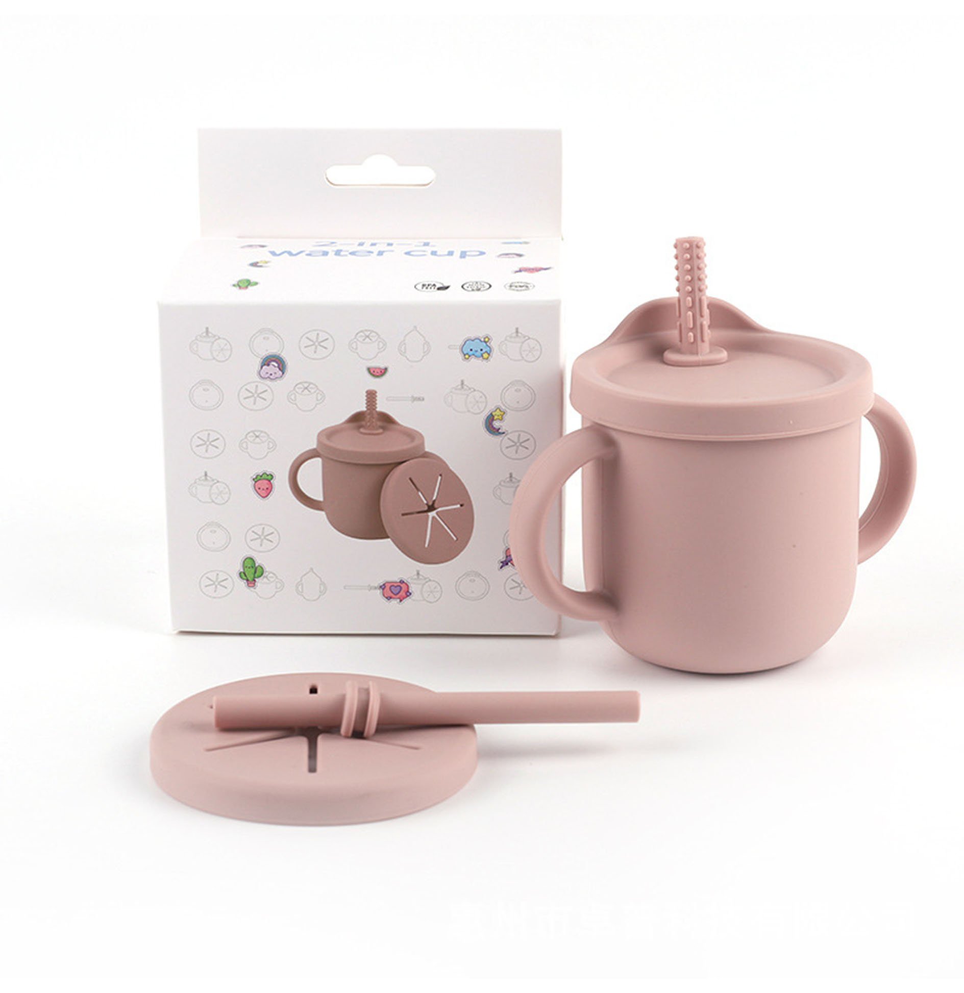 Food Grade Silicone Tape Straw For Children's Food Cup 7