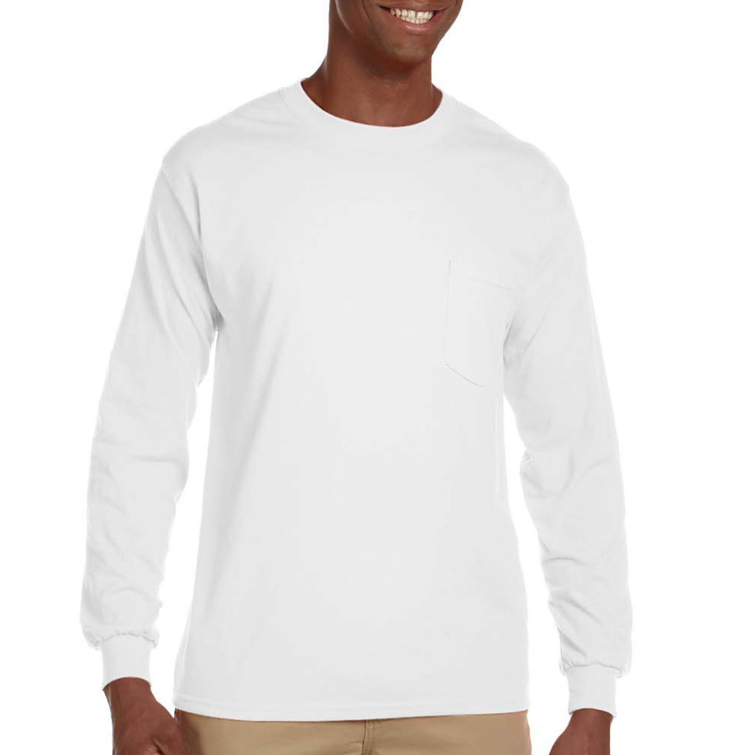 Gildan Ultra Cotton 6.1 oz 100% Preshrunk Cotton Long Sleeve Adult T-Shirts
