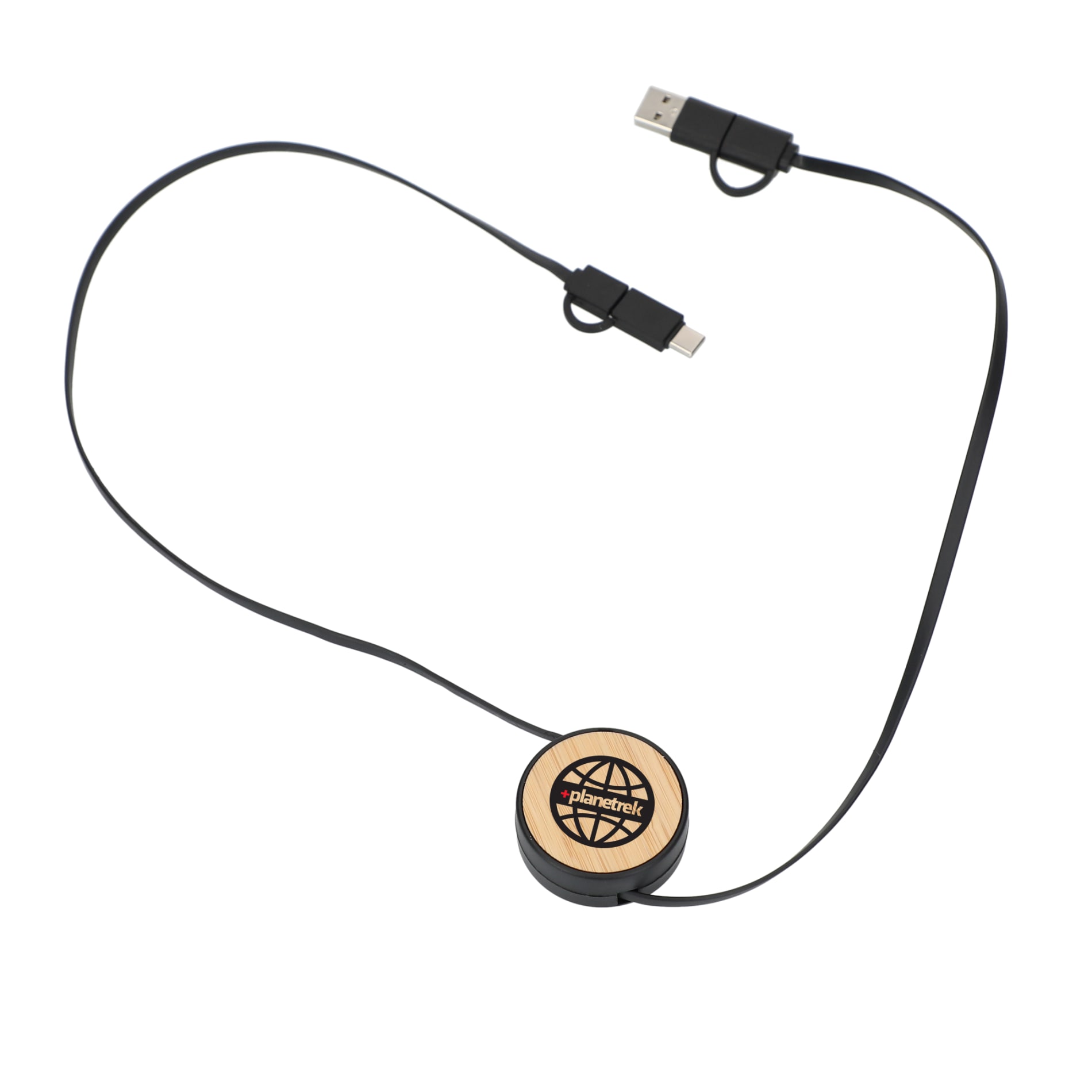 FSC® 100% Bamboo Retractable 5-in-1 Charging Cable 38