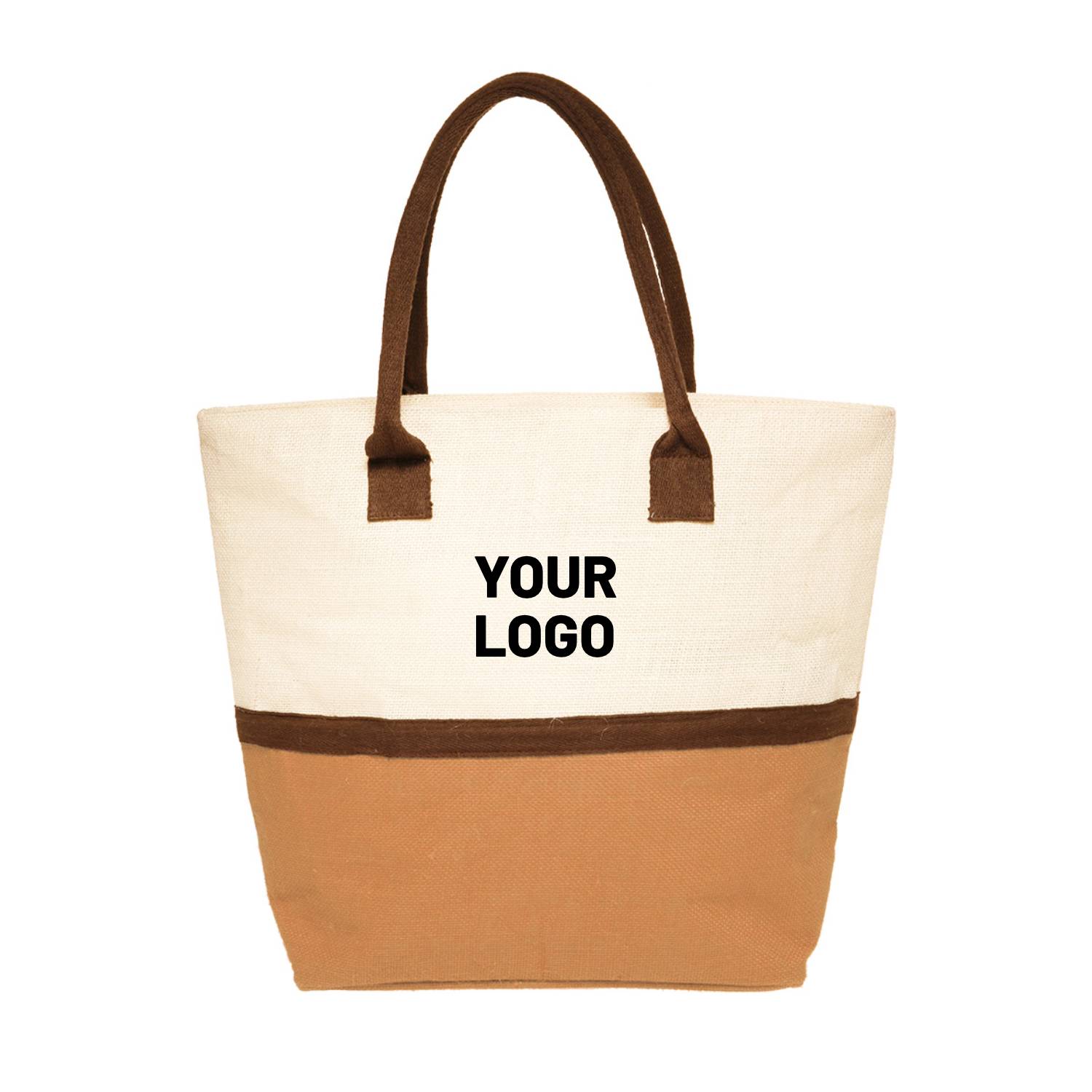 Dual Tone Jute Tote Bag, custom tote bag with logo imprint 3
