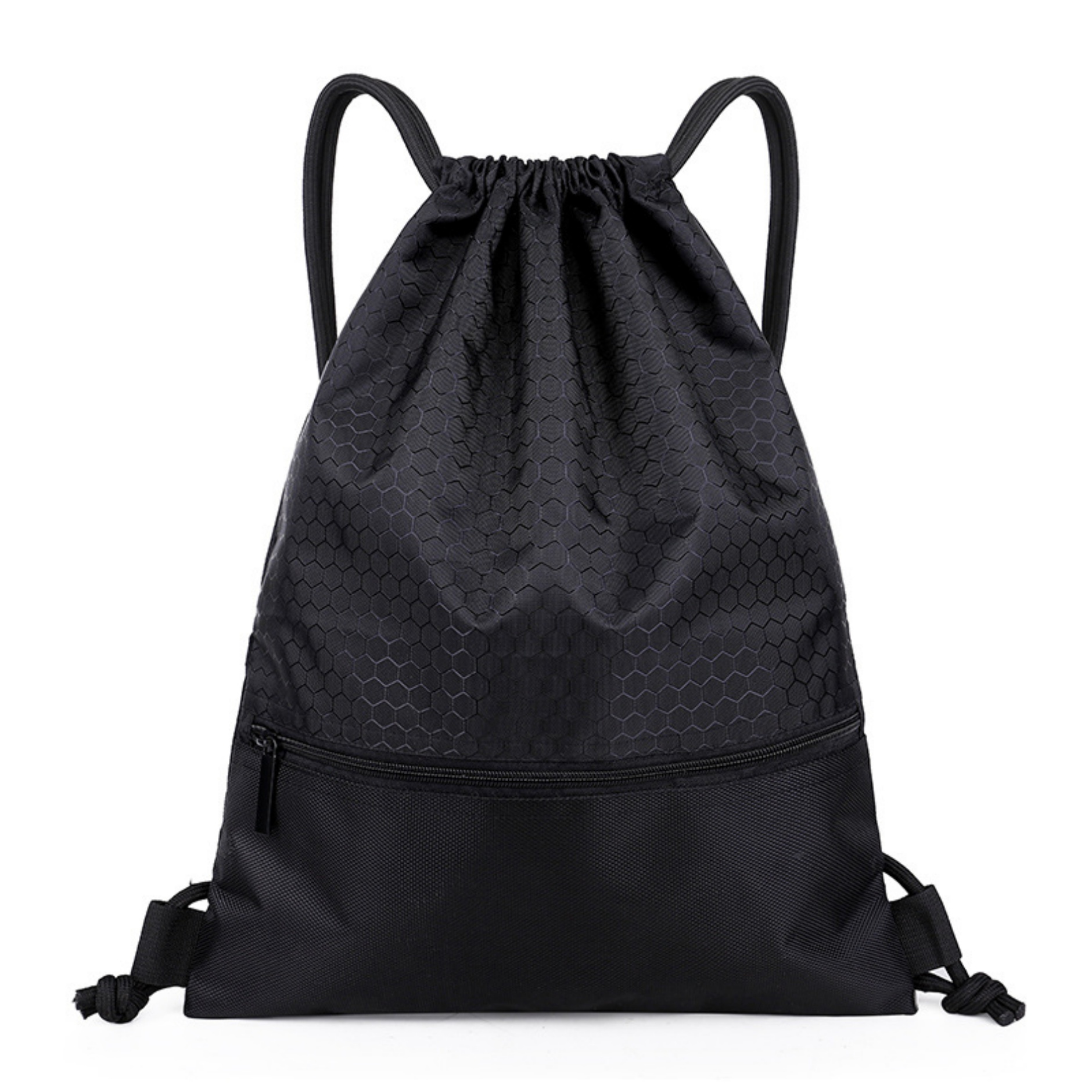 Small Drawstring Backpack Bag with Zipper Pocket 7