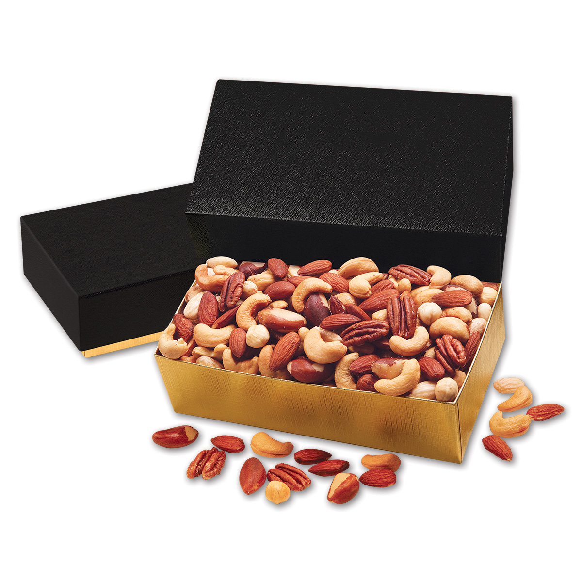 Deluxe Mixed Nuts in Black & Gold Gift Box 3