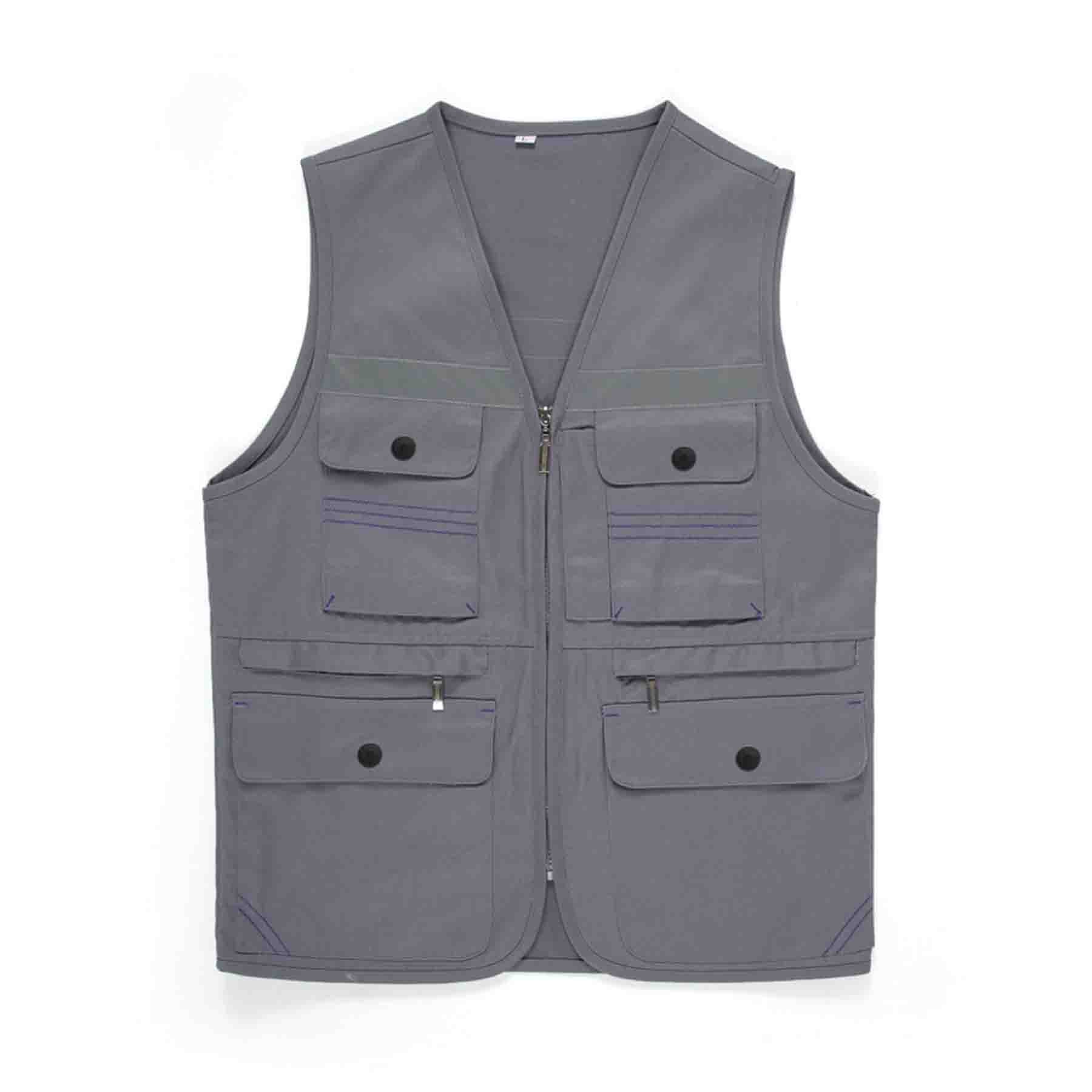 Multi Pocket Reflective Strip Safety Construction Vest 3