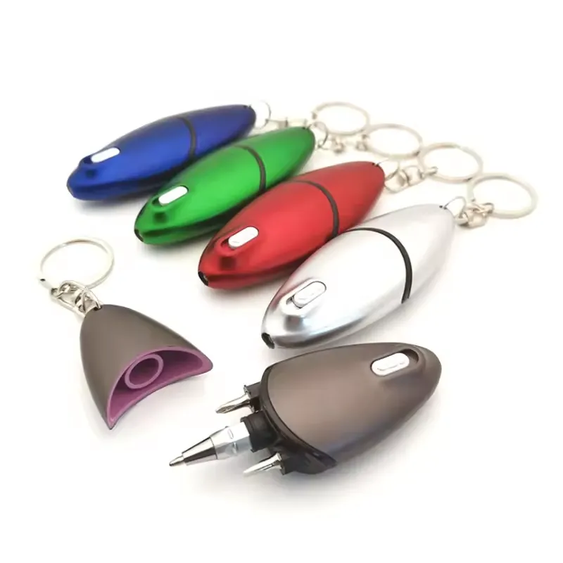 Multi Tool Keychain With Ballpoint Pen Led Screwdriver 2