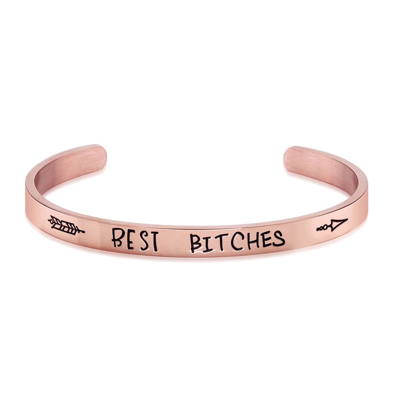 Steel Open Bracelet- Black, Gold, RoseGold 6
