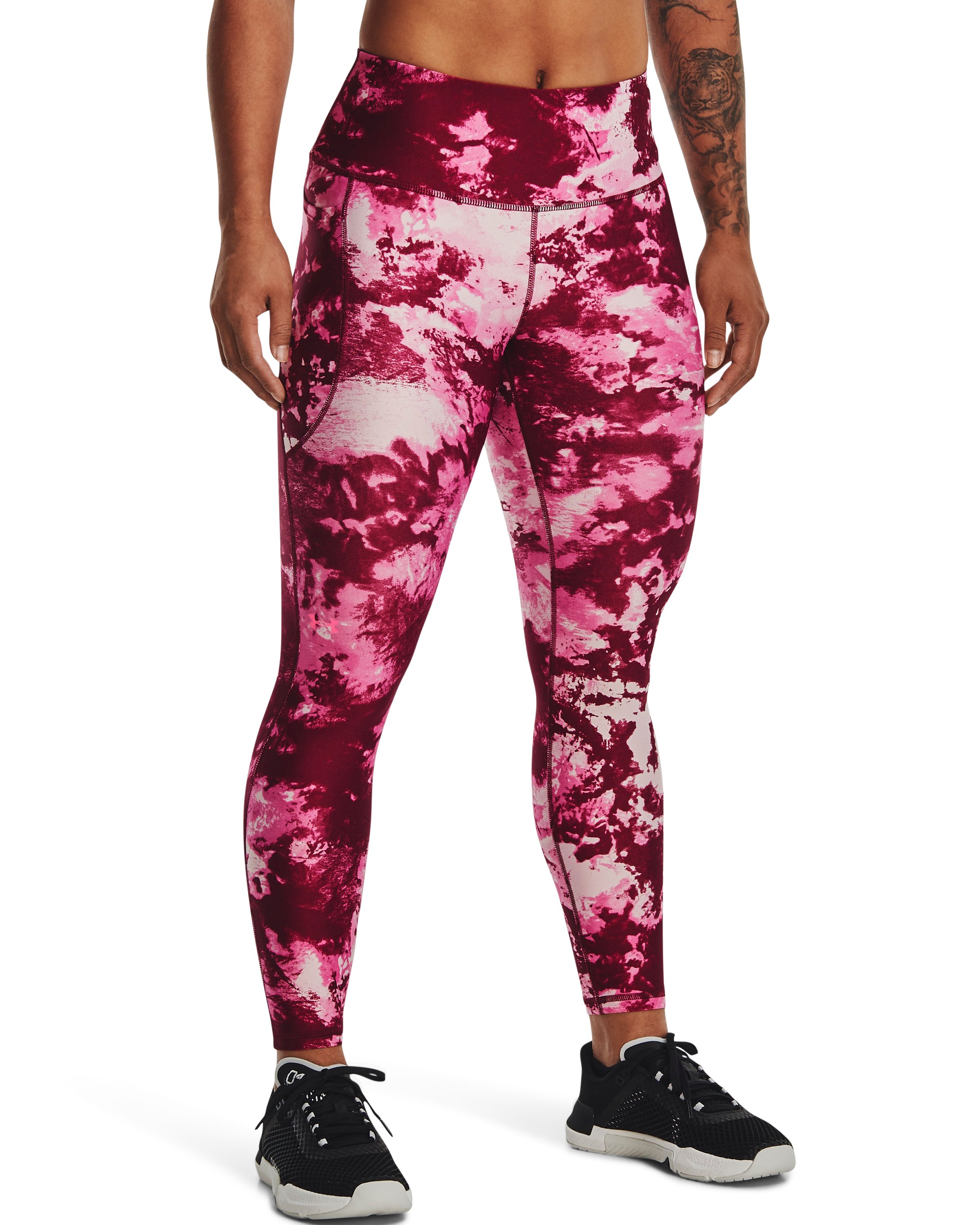 HeatGear No-Slip Waistband Printed Women's Ankle Leggings 17