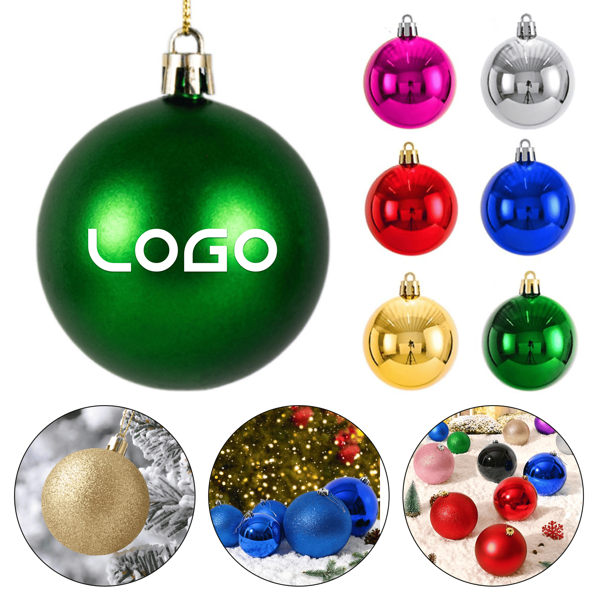 Shatterproof Shiny Festival Tree Decor Ball 2