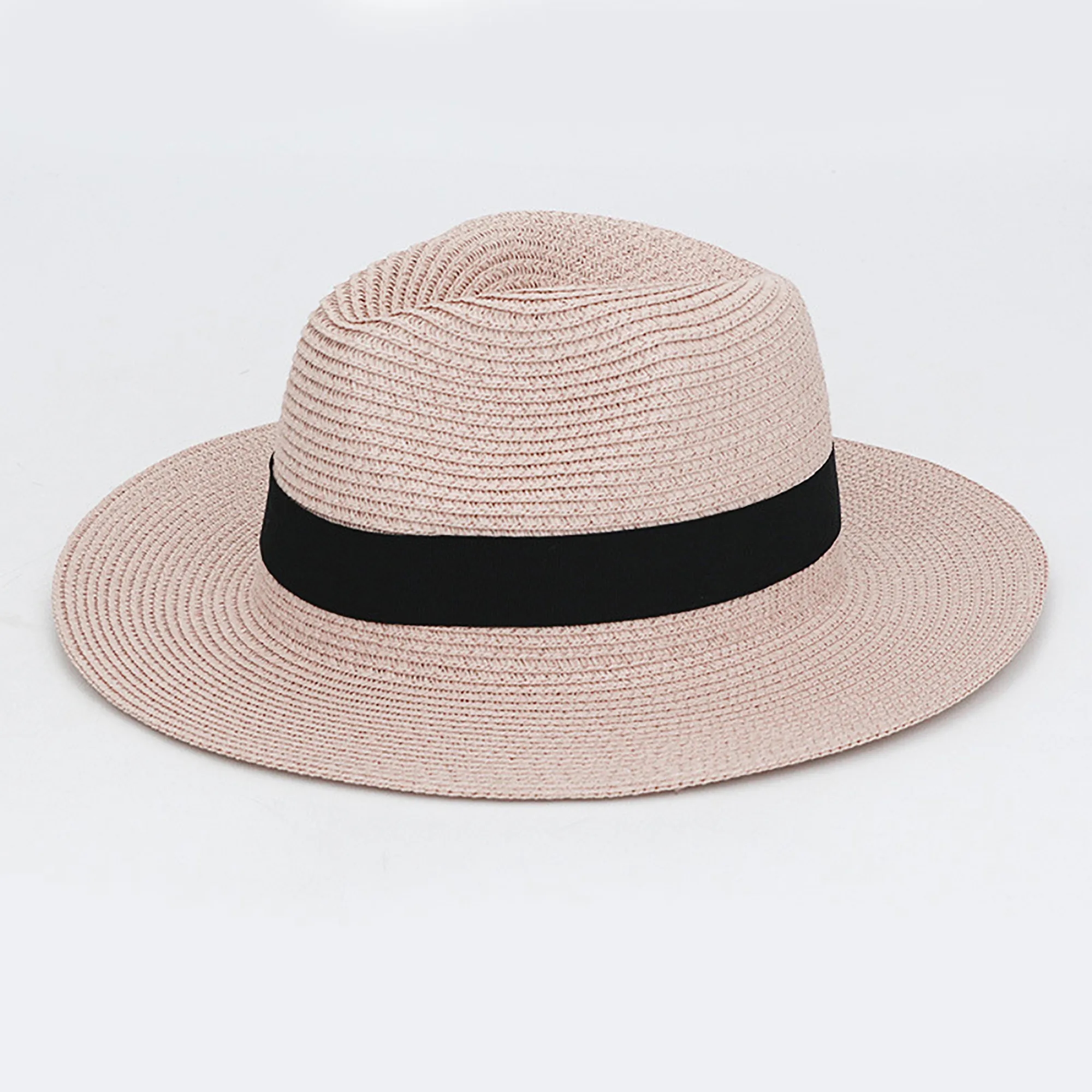 Handwoven Panama Straw Hat with Wide Brim Foldable 18